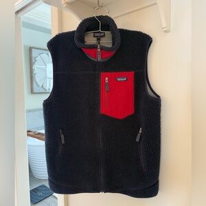 Patagonia Men's Classic Retro-X® Fleece Vest navy & red size Large